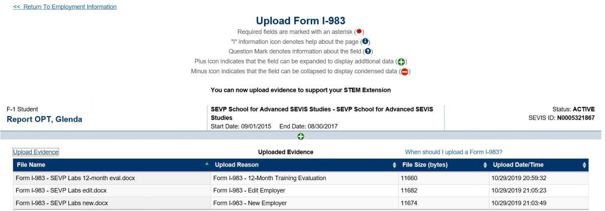 F 1 STEM Optional Practical Training OPT Extension Study in